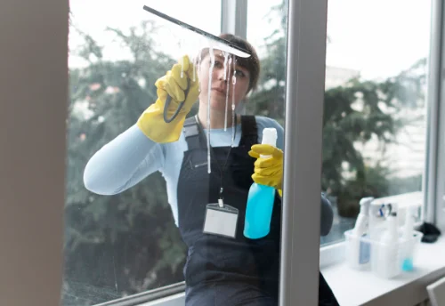 Nettoyage de vitres intérieures et extérieures à la Chapelle-aux-Brocs